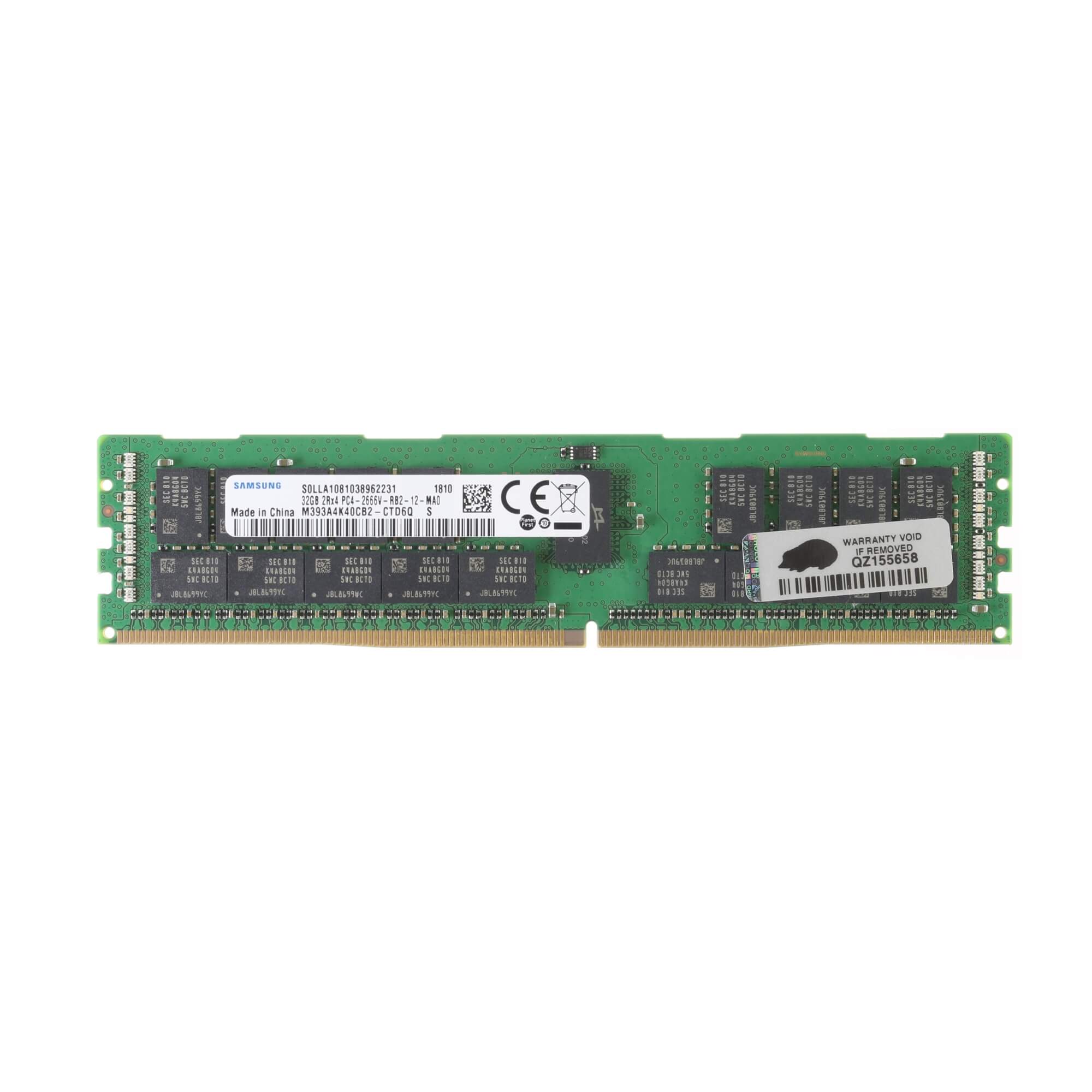 SAMSUNG 32GB 著しい PC4-2666V DDR4 REG ECCメモリ4枚