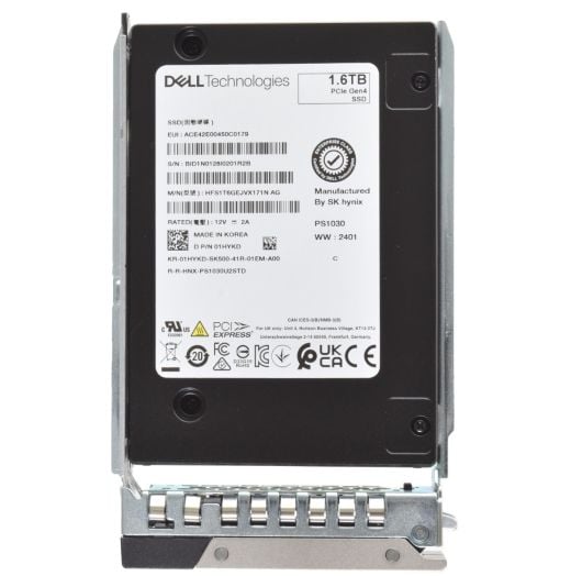 Dell SK Hynix 2.5" 1.6TB Gen 4 MU NVMe SSD Drive - 1HYKD HFS1T6GEJVX171N