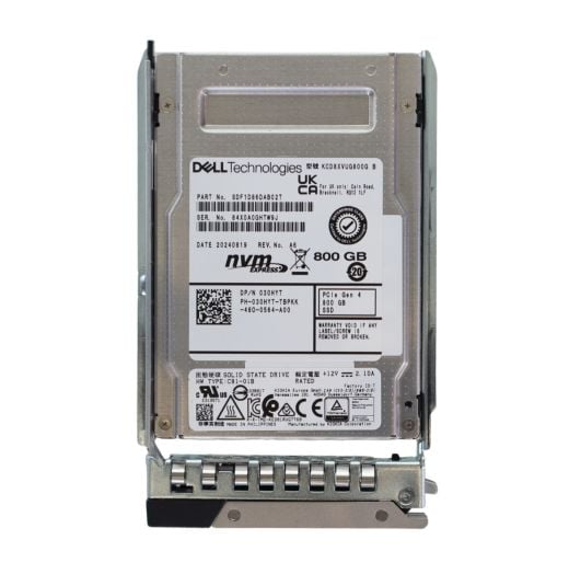Dell Kioxia 2.5" 800GB Gen 4 MU NVMe SSD Drive - 30HYT KCD8XVUG800G