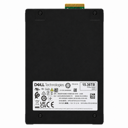 Dell SK Hynix E3.S 15.36TB Gen 5 NVMe SSD Drive - HK6WK HFS15T3FJCX171N