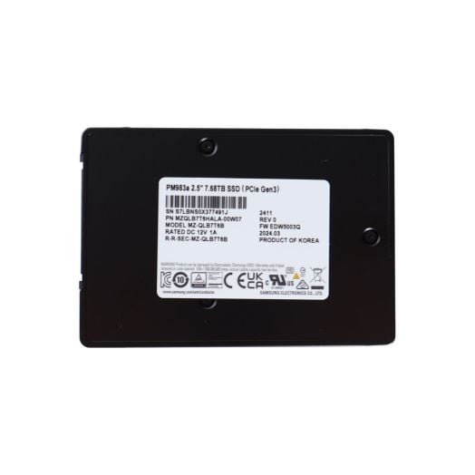 Samsung PM983a 2.5" (U.2) 7.68TB Gen 3 NVMe SSD Drive - MZQLB7T6HALA-00W07