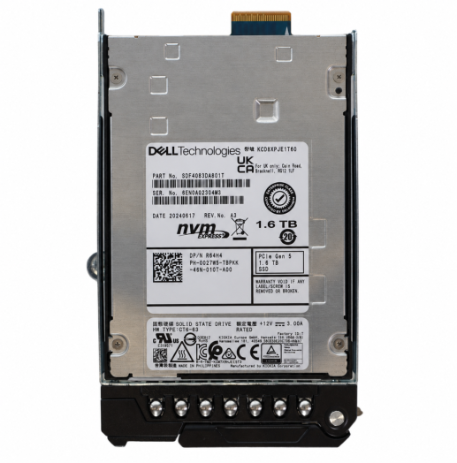 Dell Kioxia E3.S 1.6TB Gen 5 NVMe SSD Drive - R64H4 KCD8XPJE1T60