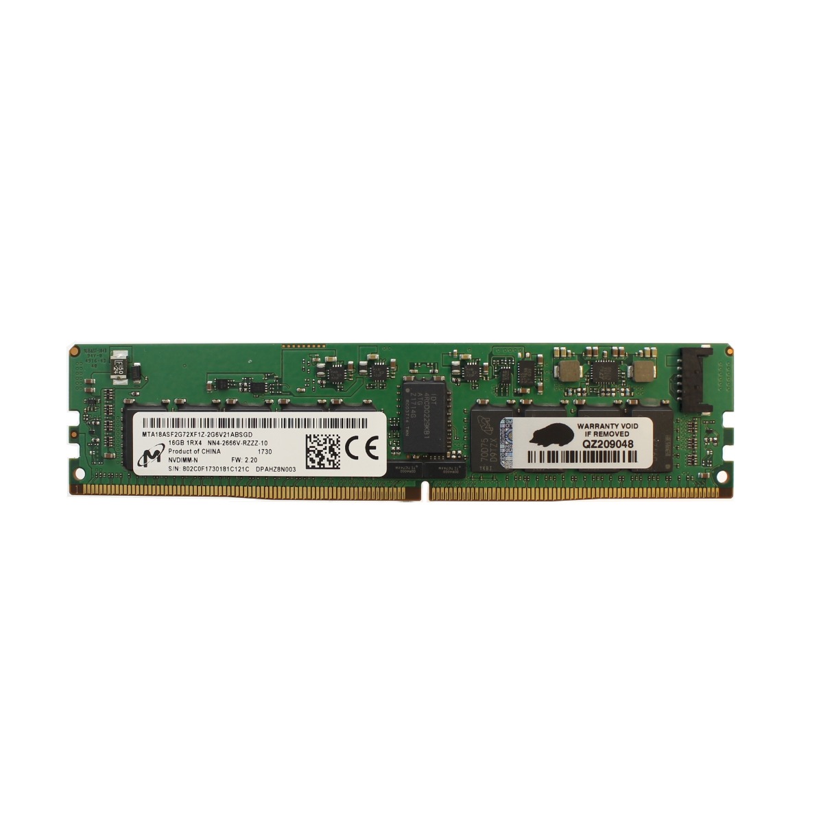 Micron 16GB 1RX4 NN4-2666V-R (2666MHz) ECC NVRAM Memory Module - MTA18ASF2G72XF1Z-2G6V21AB
