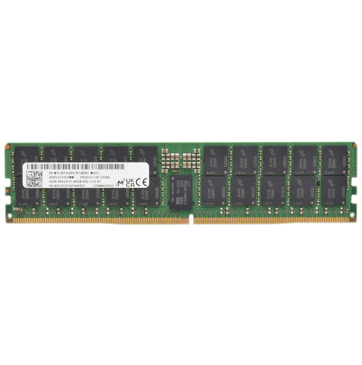 Micron 64GB 2RX4 PC5-4800B-R (4800MHz) ECC Memory Module